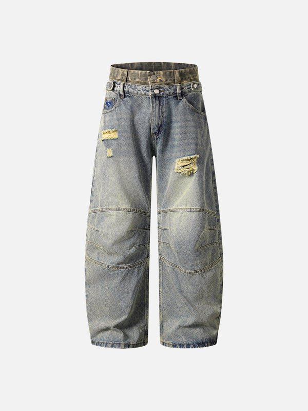 Aelfric Eden Camouflage Double Waist Barrel Jeans