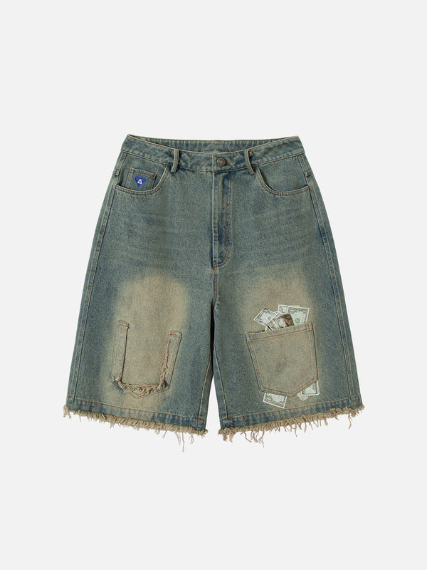 Aelfric Eden Taschen-Fransen-Shorts