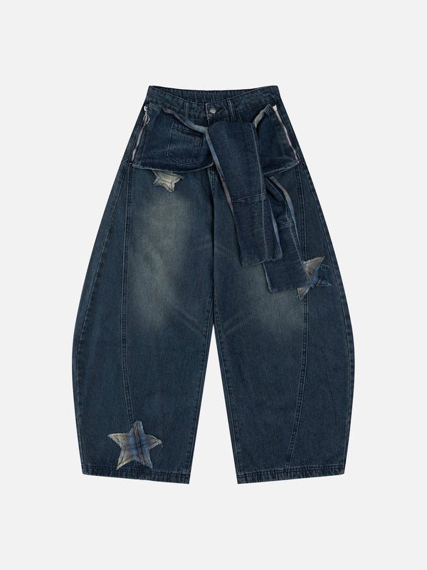 Aelfric Eden Applique Star Baggy Barrel Jeans