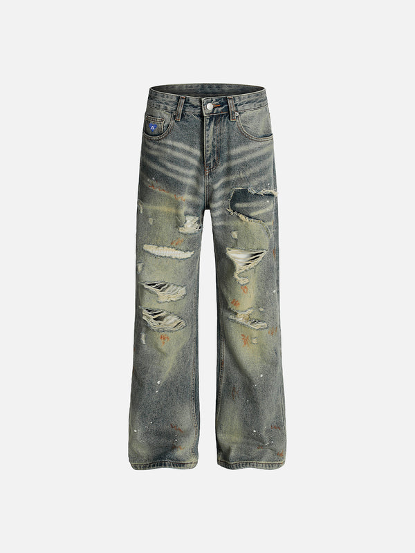 Aelfric Eden Washed Distressed Jeans
