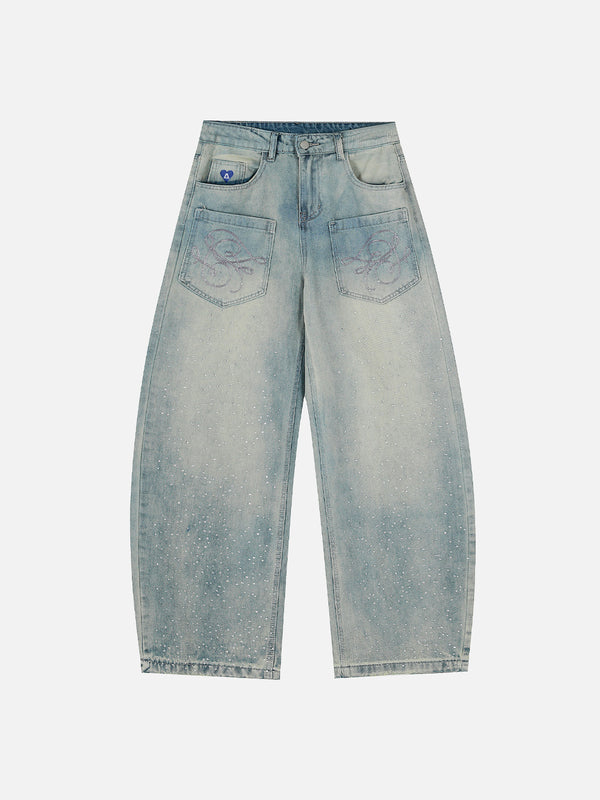 Aelfric Eden Strass-Barrel-Jeans