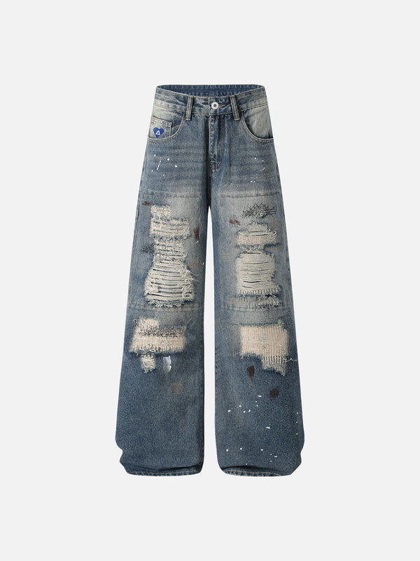 Aelfric Eden Ink Splash Distressed Jeans