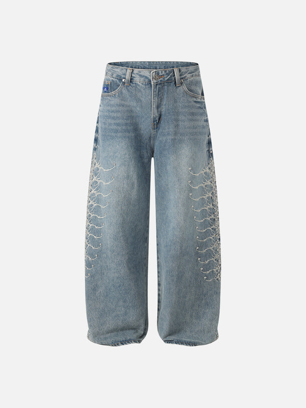 Aelfric Eden Embroidery Rivet Washed Jeans