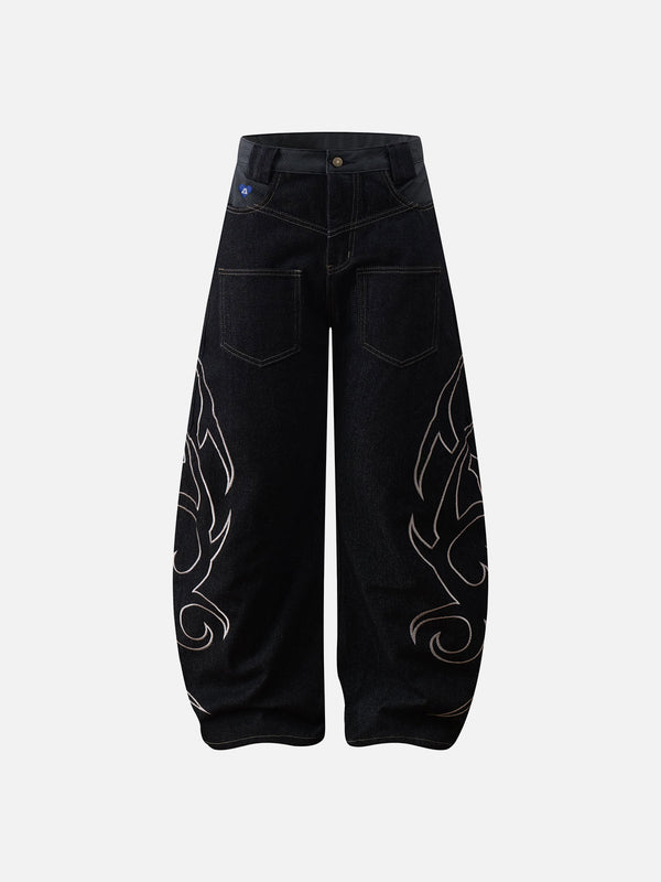 Aelfric Eden Embroidery Baggy Barrel Jeans
