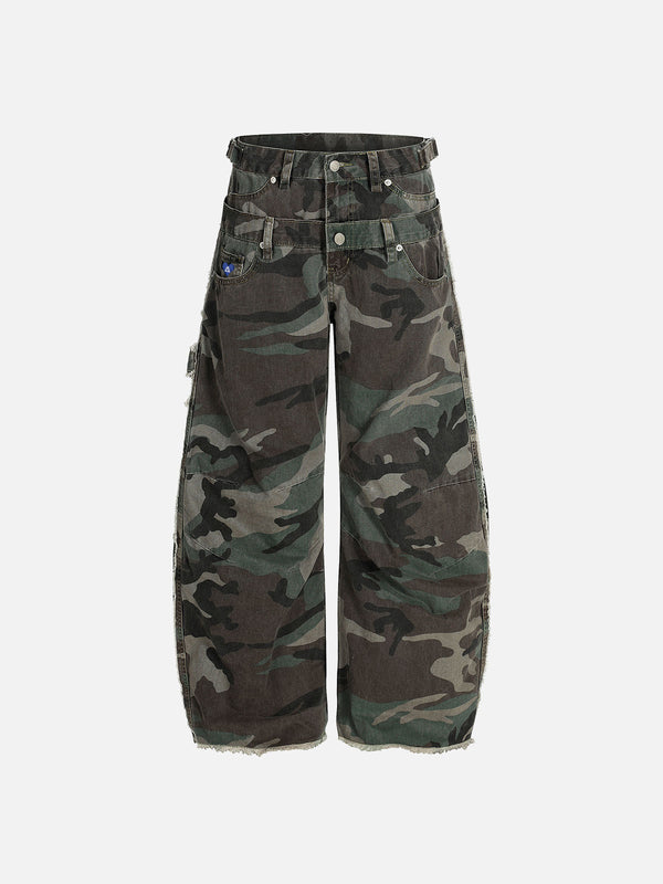 Aelfric Eden Camouflage Double Waist Barrel Cargo Pants