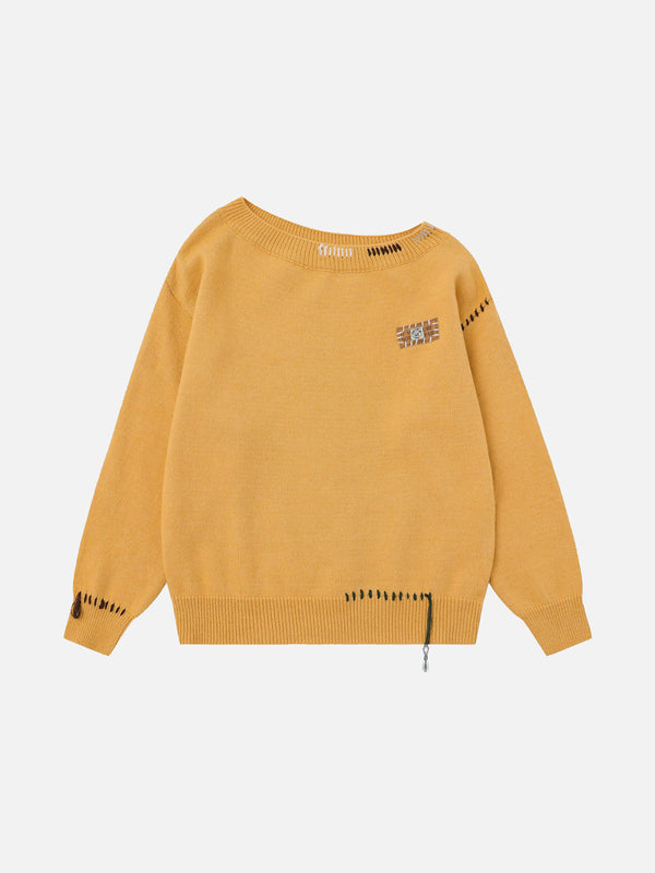 Aelfric Eden Tassel Off-The-Shoulder Sweater