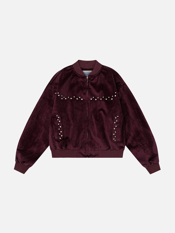 Aelfric Eden Rhinestone Velvet Boxy Jacket