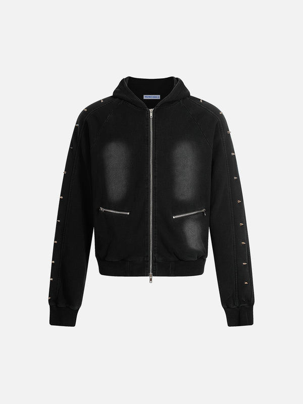 Aelfric Eden Rivet Washed Zip Up Hoodie