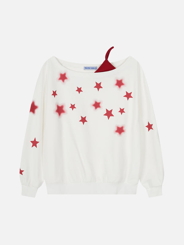 Aelfric Eden Star Off-The-Shoulder Sweatshirt