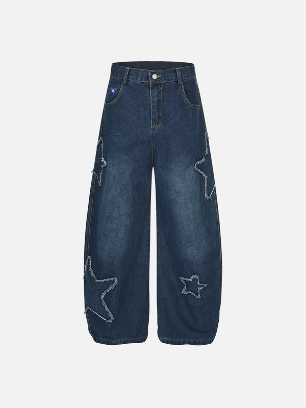 Aelfric Eden Applique Star Baggy Barrel Jeans