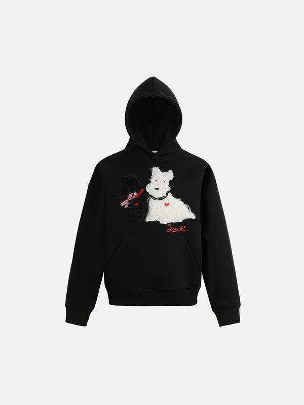 Aelfric Eden Embroidery Puppy Pullover Hoodie