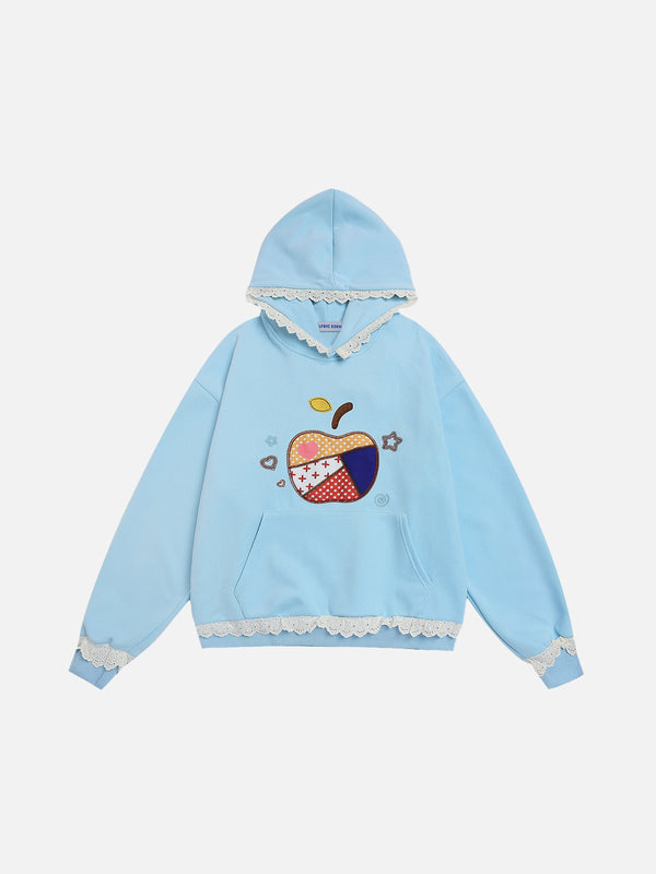 Aelfric Eden Applique Apple Lace Pullover Hoodie