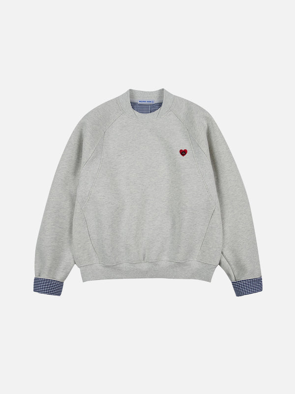 Aelfric Eden Plaid Patchwork Boxy Sweatshirt
