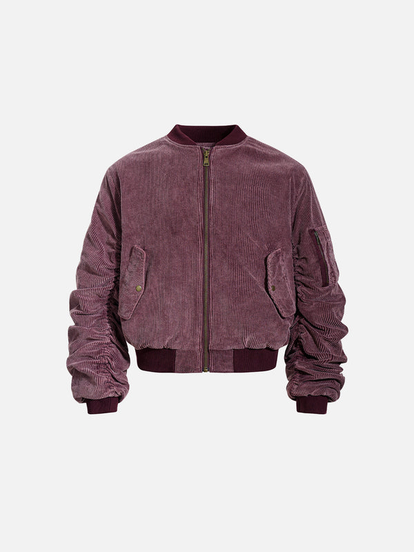 Aelfric Eden Pleated Corduroy Bomber Jacket