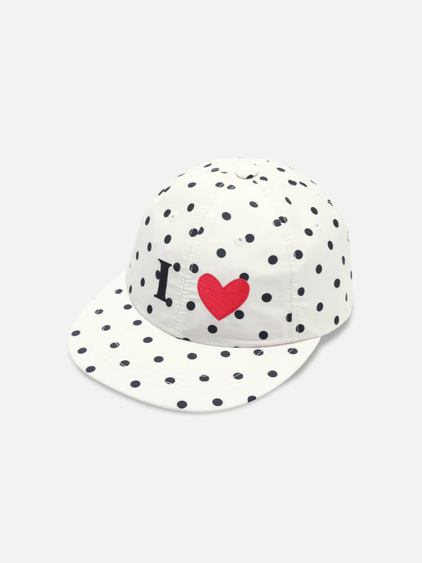 Polka Dot Heart Cap
