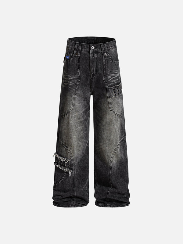 Aelfric Eden Multi Pocket Rivet Washed Jeans