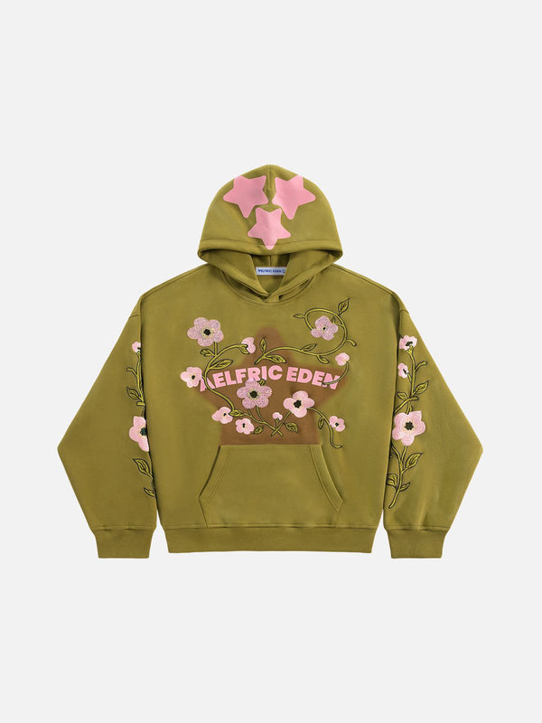 Aelfric Eden Beaded Floral Eden Star Pullover Hoodie
