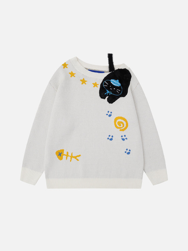 Aelfric Eden Cat Off-The-Shoulder Sweater