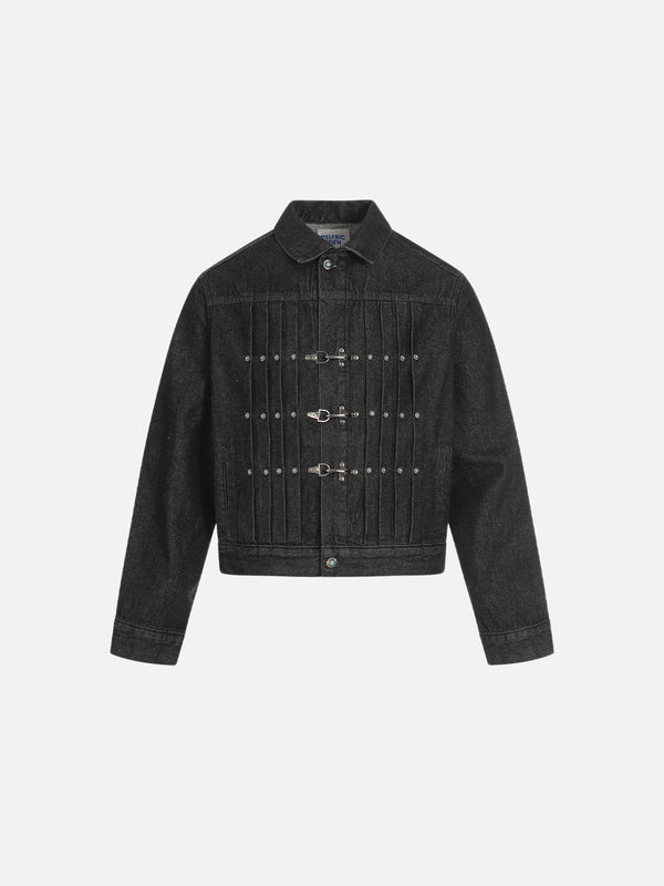 Aelfric Eden Pleated Metal Button Denim Jacket