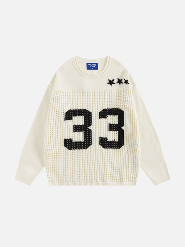 Aelfric Eden Number Eyelet Knit Sweater