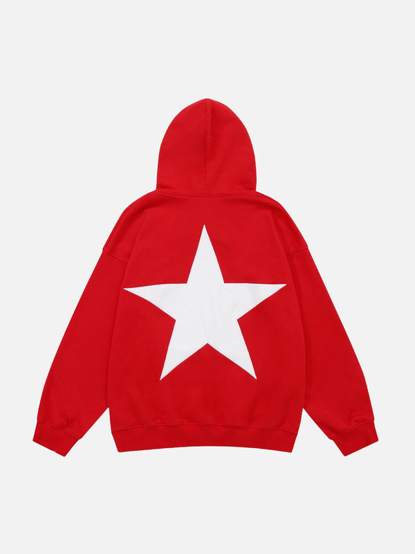 Aelfric Eden Star Print Color Contrast Hoodie