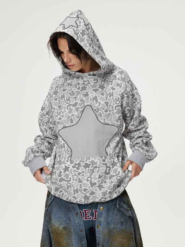 Aelfric Eden Embroidery Star Camouflage Hoodie