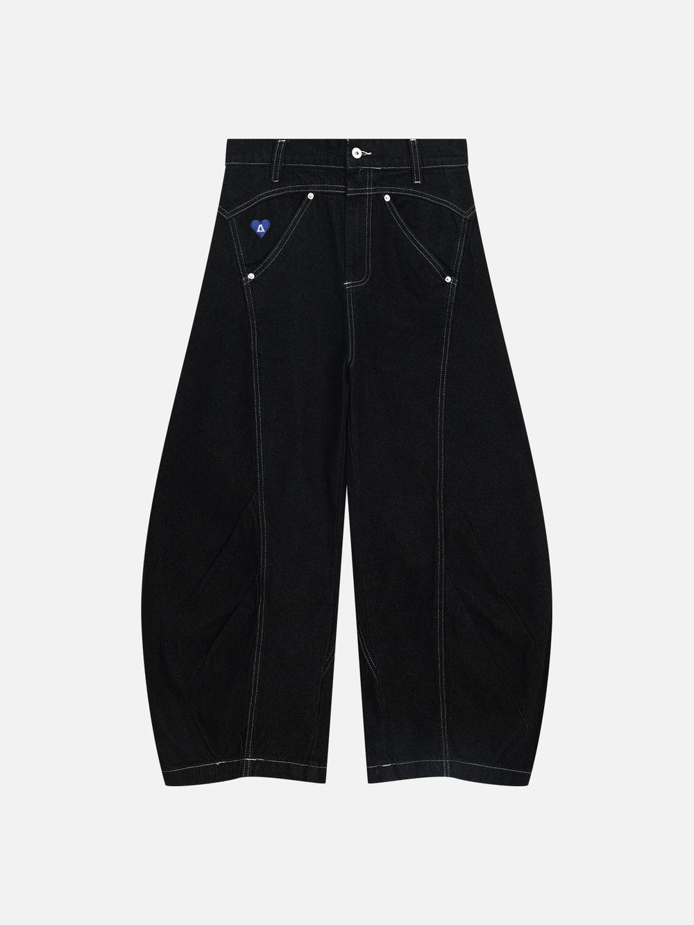 Aelfric Eden Heren Baggy Jeans Vintage Rivets Denim Broeken Dames Wide Leg Jeansbroek Hip Hop Streetwear Skateboard, zwart, 34