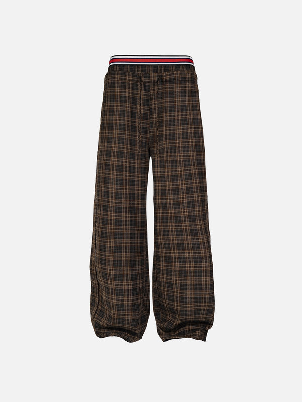 Aelfric Eden Stripe Waist Plaid Pants