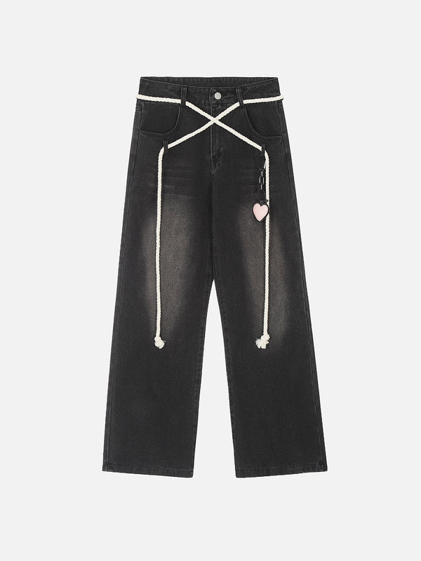 Aelfric Eden Heart Chain Washed Loose Jeans