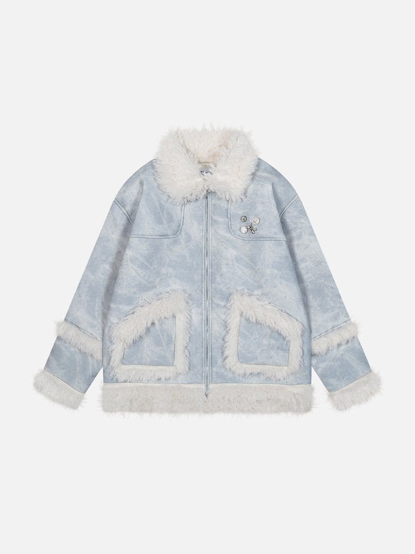 Aelfric Eden Plush Patchwork Washed Coat