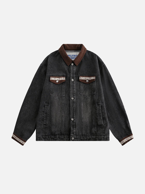 Aelfric Eden Corduroy Patchwork Denim Jacket