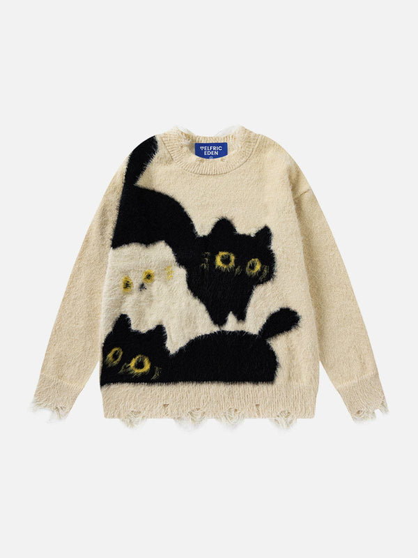 Aelfric Eden Farbblockierung Katze Pullover