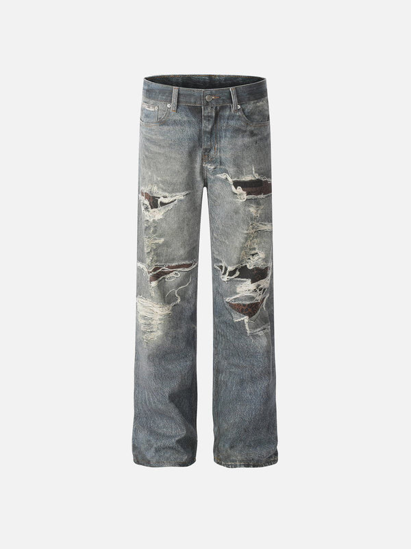 Aelfric Eden Jeans mit Distressed-Print und Fransen