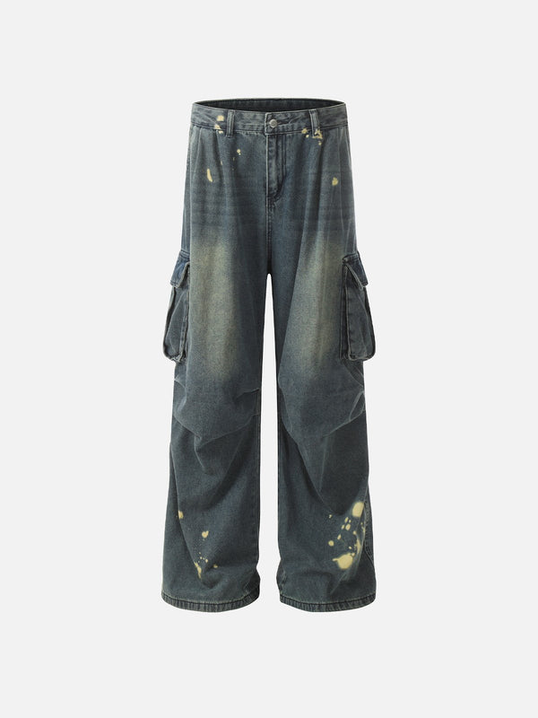 Aelfric – Eden – Baggy-Jeans in verwaschenem Splash-Ink