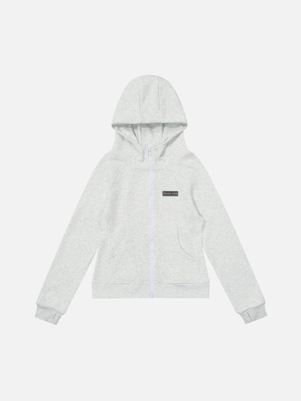 Aelfric Eden Basic Cropped Zip Up Hoodie