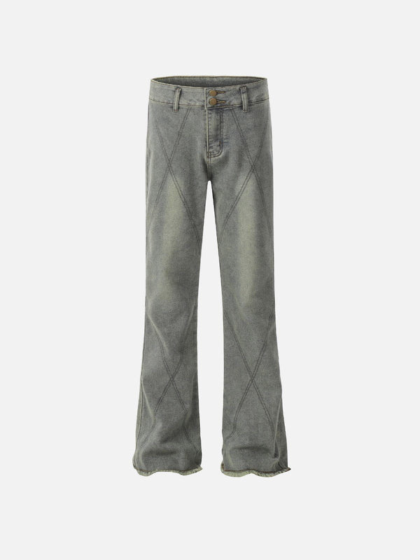 Aelfric – Eden – Verwaschene Bootcut-Jeans mit Fransen