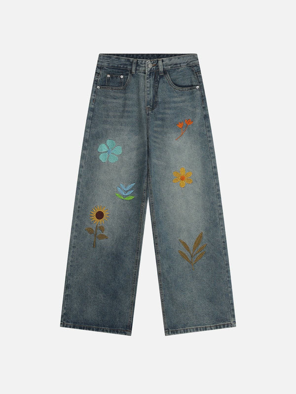 Aelfric Eden Jeans mit Blumenstickerei