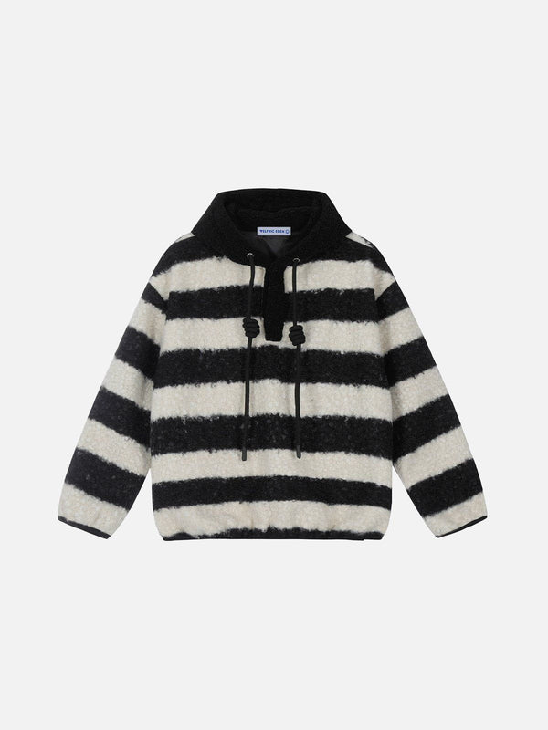 Aelfric Eden Black White Stripe Hoodie