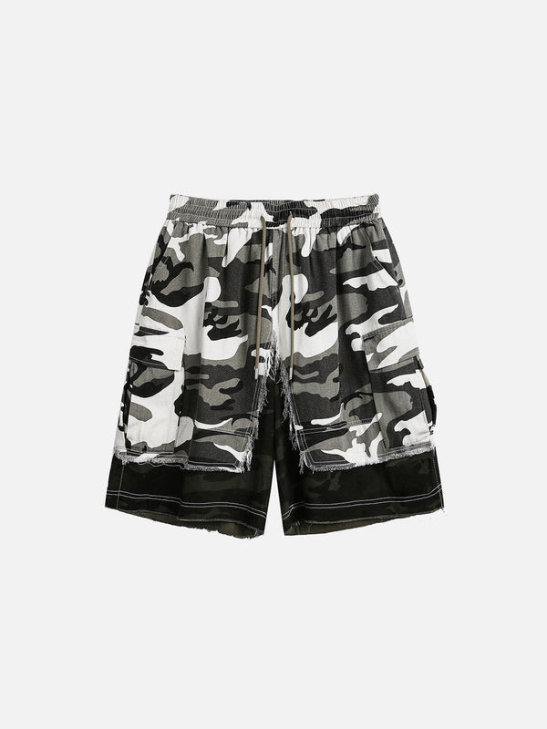 Aelfric Eden – Shorts im Camouflage-Patchwork-Stil