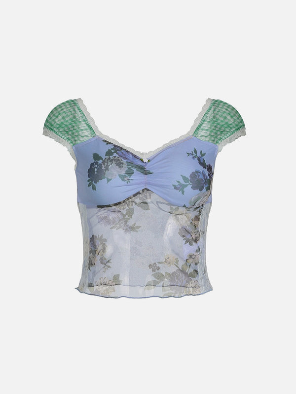 Aelfric Eden – Tanktop mit Blumen- und Patchwork-Muster