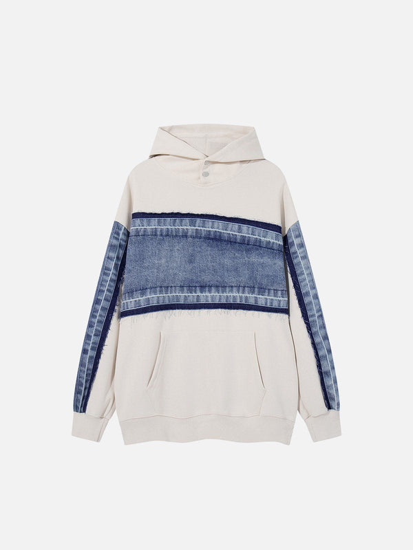 Aelfric Eden Denim Patchwork Hoodie