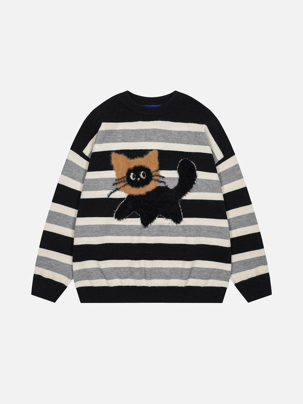 Aelfric Eden Cute Cat Stripe Sweater