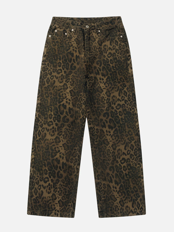 Aelfric Eden Jeans mit Leopardenmuster