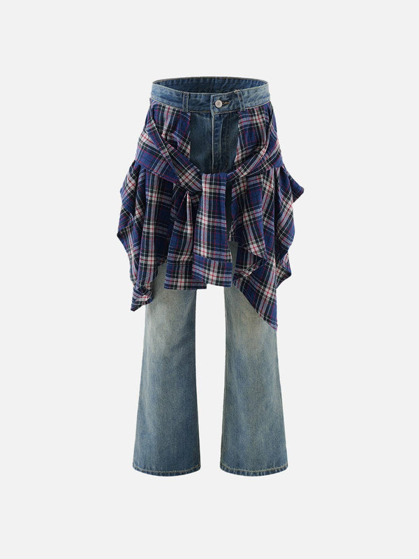 Aelfric Eden Plaid Patchwork Jeans