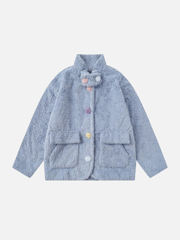 Aelfric Eden Colorful Button Sherpa Coat