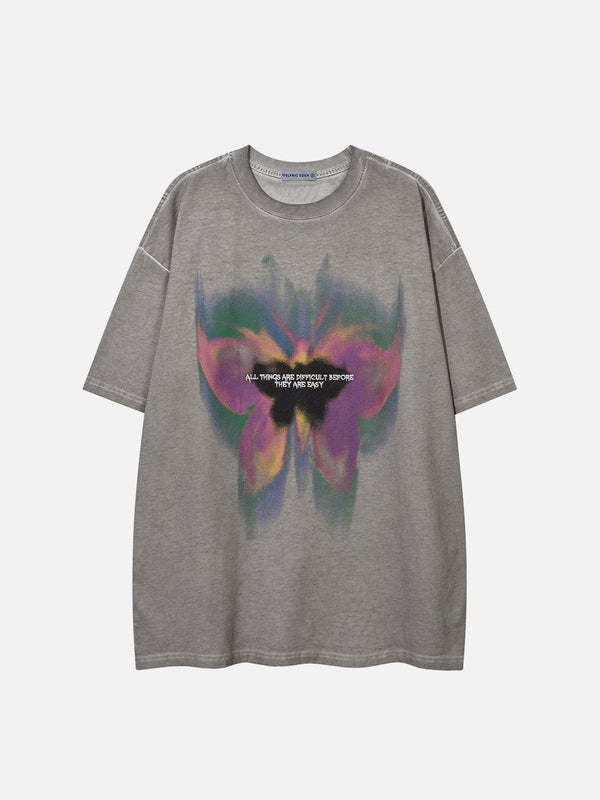 Aelfric Eden Blurring Butterfly Washed T-Shirt