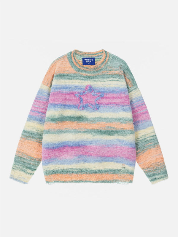 Aelfric Eden Colorful Stripe Star Sweater