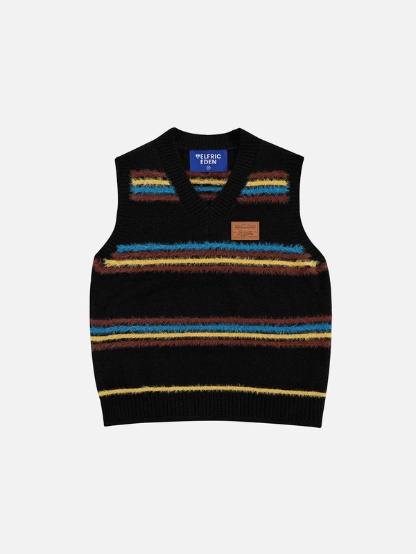 Aelfric Eden Stripe V-Neck Sweater Vest