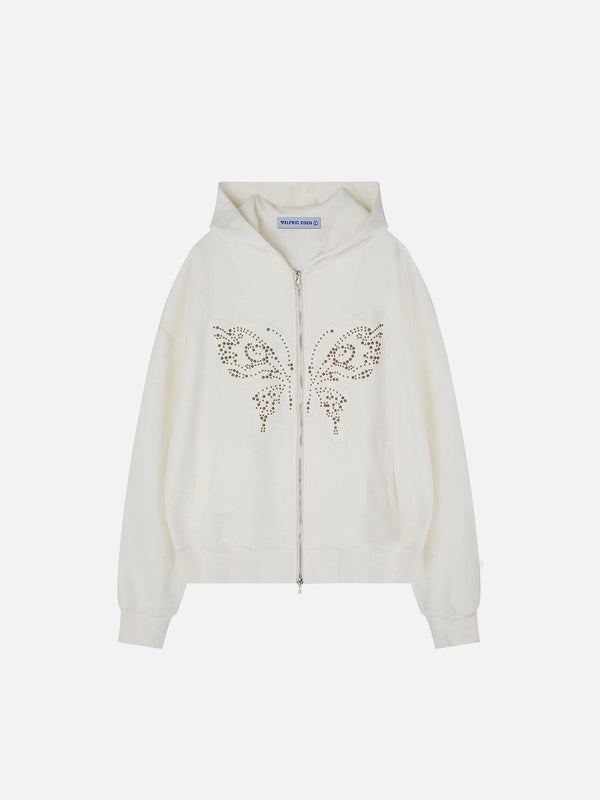 Aelfric Eden Rivet Butterfly Zip Up Hoodie