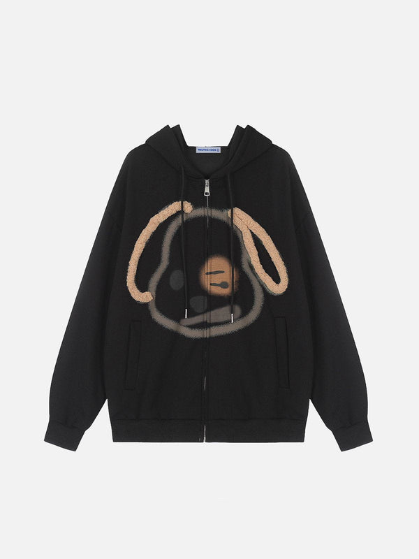 Aelfric Eden Graffiti Dog Zip Up Hoodie